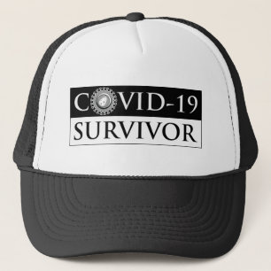 Casquette Coronavirus noir blanc pandémique Convid-19 Survi