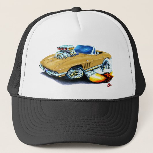 Casquette Corvette 1965 convertible en or (Devant)