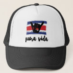 Casquette Costa Rica Pura Vida Shaka Flag<br><div class="desc">Costa Rica hat in a black Pura Vida shaka hand sign over Costa Rica flag design. Visit our store to see our full line of Costa Rica products.</div>