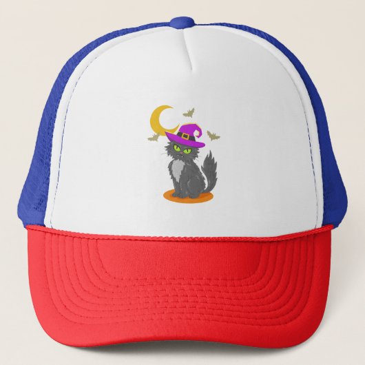 Casquette Costume de chat d'Halloween (Devant)