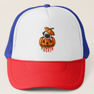 Casquette Costume de pug citrouille d'Halloween Pugkin pour