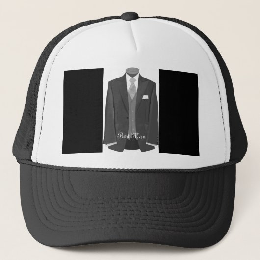Casquette Costume de smoking élégant pour mariage Témoin (Devant)