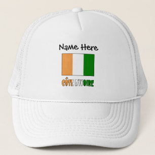 Casquette Côte d'Ivoire Côte d'Ivoire Drapeau noir Personnal