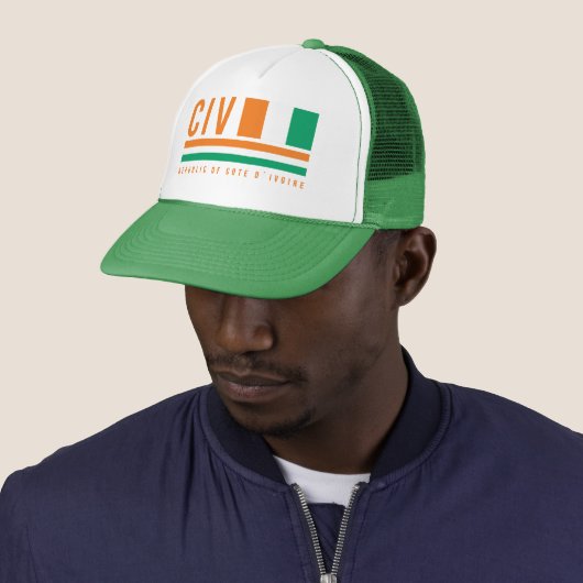 Casquette Cote d'Ivoire ISO Code Design (En situation)