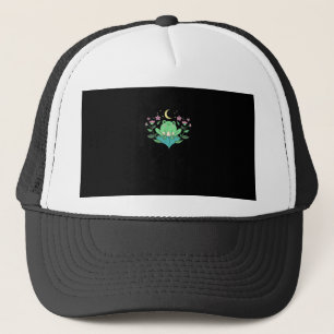 Casquette Cottagecore Goblincore Fleurs de Lune Forêt Grenou