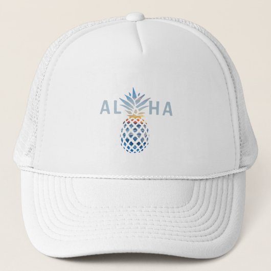 Casquette Coucher de soleil à l'ananas et vagues de l'océan  (Devant)