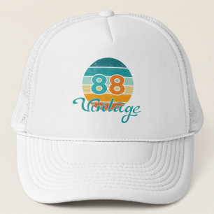 Casquette Coucher de soleil rétro 88 Vintage en détresse