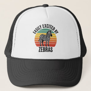 Casquette Coucher de soleil rétro zèbre avec esprit sauvage 