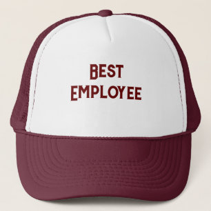 Casquette Couleur blanche et marron du meilleur texte employ