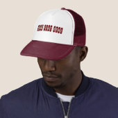 Casquette Couleur blanche et marron Votre texte personnalisé (En situation)