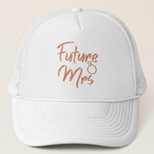 Casquette Couleur or rose Futur Mme Trucker Chapeau