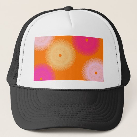 Casquette couleur pop orange et rose (Devant)