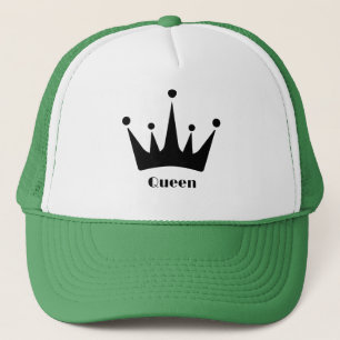 Casquette Couleur verte du texte Queen Couronne noire person