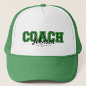 Casquette Couleurs de l'école Coach personnalisé - vert et b (Devant)