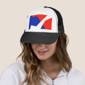 Casquette Couleurs du drapeau bleu rouge blanc (En situation)