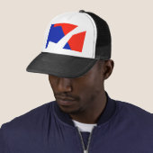 Casquette Couleurs du drapeau bleu rouge blanc (En situation)