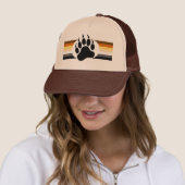 Casquette Couleurs rayures de fierté de l'ours et Patte d'ou (En situation)
