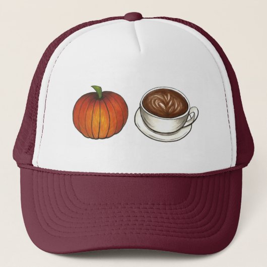 Casquette Coupe citrouille Spice Latte Coffee Automne Automn (Devant)