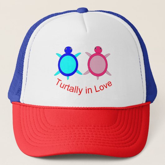 Casquette Couple de tortue mignonne (Devant)