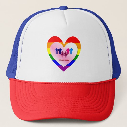 Casquette Couples à l'intérieur de la All Love Pride Coeur (Devant)