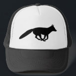 Casquette Courir Fox Silhouette<br><div class="desc">Casquette de silhouette Black Fox</div>