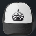 Casquette couronne britannique royale<br><div class="desc">La couronne britannique royale noire cette conception représente la couronne britannique royale.  Choisissez la couleur d'arrière - plan que vous voulez en cliquant sur la personnaliser il - éditez - arrière - plan.</div>