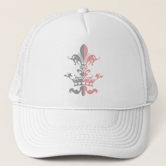 Casquette Couronne de coeur de Fleur - rose (Devant)
