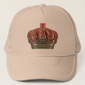 Casquette Couronne Royale - Or Bleu Rouge (Devant)