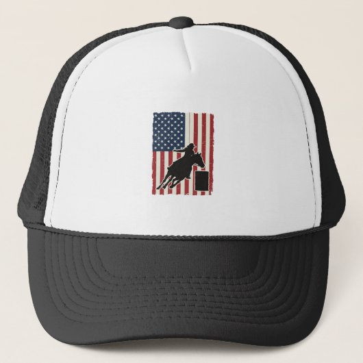 Casquette Course de tonneaux Drapeau américain Design vector (Devant)