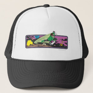 Casquette Courses vertes de lanterne par l'espace