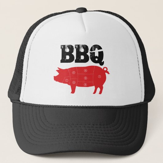 Casquette Coutume de BBQ de viande de porc (Devant)