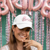 Casquette Cowboy Rose Avec Bride Fleurs