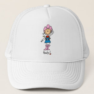 Casquette Cowgirl en bâtonnets avec chapeau rose/ bottes
