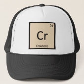 Casquette Cr - Croutons Chimie Symbole de tableau périodique (Devant)