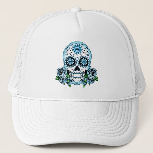 Casquette Crâne à sucre bleu (Devant)