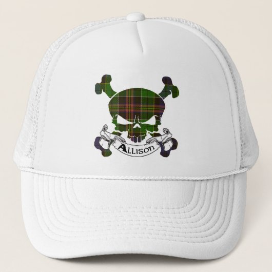 Casquette crâne Allison Tartan (Devant)