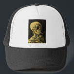 Casquette Crâne avec cigarette brûlante par Vincent van Gogh<br><div class="desc">Crâne avec Cigarette Brûlante par Vincent van Gogh est un post impressionnisme d'art vintage de peinture à vie morte. Portrait du squelette humain fumant. Grande image à utiliser pour les produits anti-tabac. Fumer tue 1 000 personnes chaque année, aider quelqu'un à arrêter de fumer aujourd'hui. Grande image pour Halloween ou...</div>