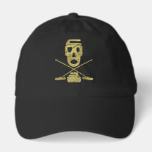 Crâne de curling et balais Jolly Roger