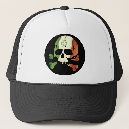 Casquette crâne de drapeau irlandais (Devant)