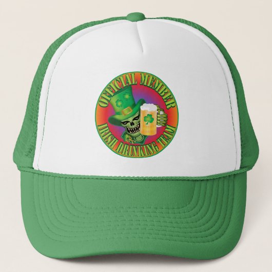 Casquette Crâne de l'équipe de boisson irlandaise (Devant)
