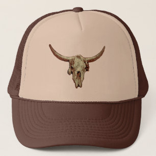Casquette Crâne de vache Pays Brown Style rustique occident