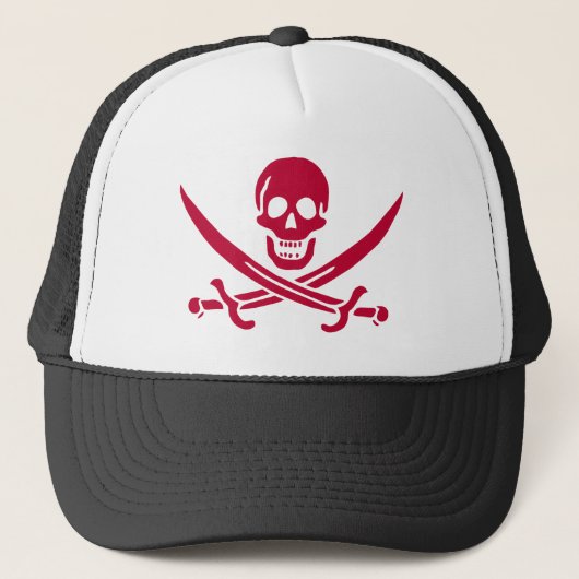 Casquette Crâne et épées de Crimson Drapeau pirate de Calico (Devant)