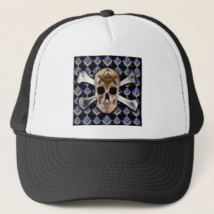 Casquette Crâne et os carré et noir de boussole