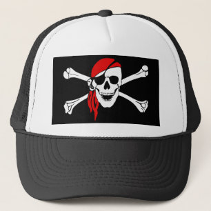 Casquette Crâne et os croisés de pirate avec le Bandana
