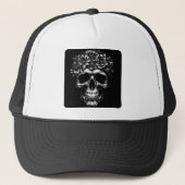 Casquette Crâne floral (Devant)