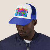 Casquette Crâne psychédélique (En situation)