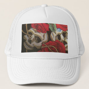 Casquette Crânes/roses