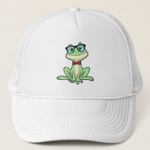 Casquette Cravate de lunettes pour étudiants Nerd grenouille