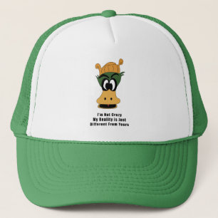 Casquette Crazy Green Cartoon Canard Réalité différente