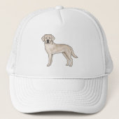 Casquette Cream Labrador Retriever Cute Cartoon Lab Chig Art (Devant)